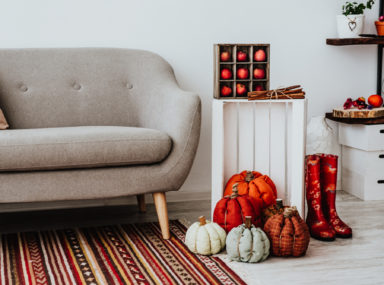 Cozy modern home with decor inspired by autumn
